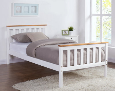 Grey oak store double bed