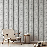 Woodgrain Panel Wallpaper Natural