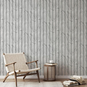Woodgrain Panel Wallpaper Natural