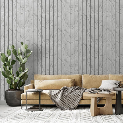 Woodgrain Panel Wallpaper Natural