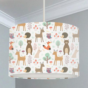 Woodland Animals Ceiling Lampshade 25cm x 19cm