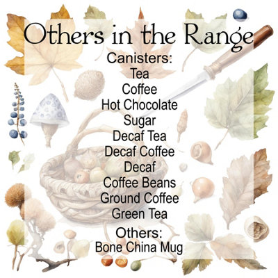 Woodland Coffee Storage Canister - Nature Outdoor Leaves Enamel Medium ...
