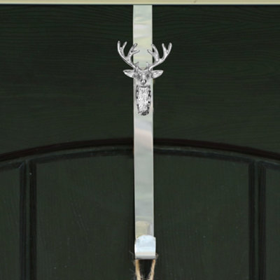 Woodland Stag Over Door Christmas Decoration Wreath Hanger Hook DIY at B Q