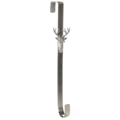 Woodland Stag Over Door Christmas Decoration  Wreath Hanger Hook