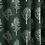 Woodland Trees 100% Cotton Light Filtering Pair of Eyelet Curtains
