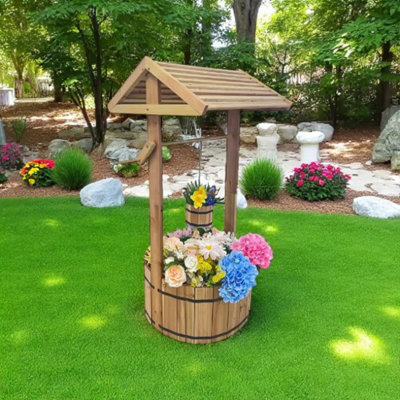 Woodland Verica Wishing Well Planter Garden