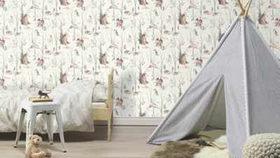 Woodland Walk Neutral Wallpaper