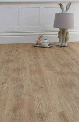 Woodlandia Oak Natural Timber Effect 184mm x 1219mm LVT Flooring Planks (Pack of 16 w/ Coverage of 3.60m2) - 3