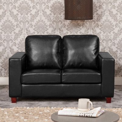 Woodleigh 2 Seat Bonded Leather Sofa - Black
