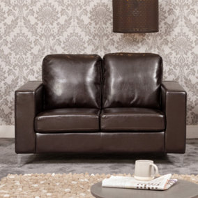 Woodleigh 2 Seat Bonded Leather Sofa - Brown