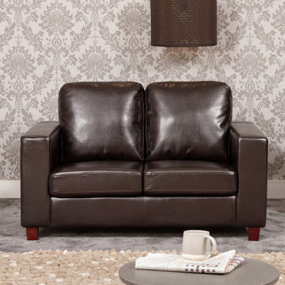 Woodleigh 2 Seat Bonded Leather Sofa - Brown