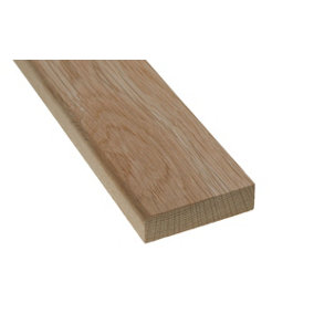 WOODLINE Prime Oak Hardwood Skirting & Architrave 70mm x 19mm x 2400mm - Unfinished