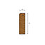 WOODLINE Prime Oak Hardwood Skirting & Architrave 70mm x 19mm x 2400mm - Unfinished