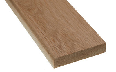 WOODLINE Prime Oak Hardwood Skirting & Architrave 90mm x 19mm x 2400mm - Unfinished (5 PACK)