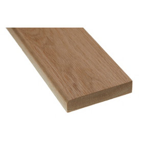 WOODLINE Prime Oak Hardwood Skirting & Architrave 90mm x 19mm x 2400mm - Unfinished (5 PACK)