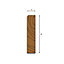 WOODLINE Prime Oak Hardwood Skirting & Architrave 90mm x 19mm x 2400mm - Unfinished