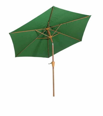 Woodlook Crank and Tilt Parasol - Aluminium/Polyester - L250 x W250 x H225 cm - Green - 4
