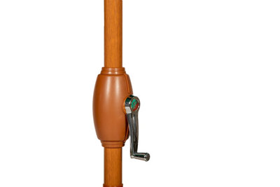 Woodlook Crank and Tilt Parasol - Aluminium/Polyester - L300 x W300 x H225 cm - Green - 5