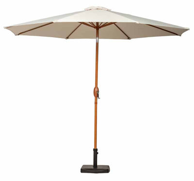 Woodlook Crank and Tilt Parasol - Aluminium/Polyester - L300 x W300 x H225 cm - Ivory