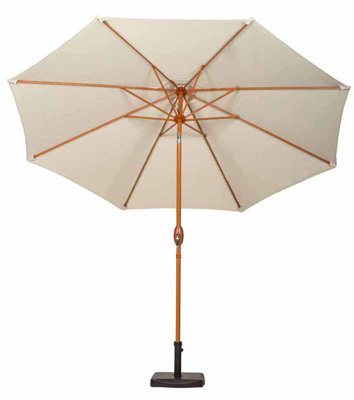 Woodlook Crank and Tilt Parasol - Aluminium/Polyester - L300 x W300 x H225 cm - Ivory - 4