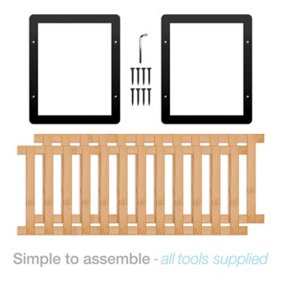 Woodluv 2 Tier Natural Bamboo Shoe Rack Stand Shelf Shelving Hallway - 6