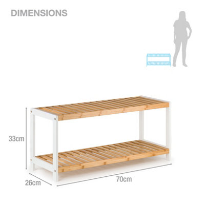 Woodluv 2-Tier Shoe Rack - 8