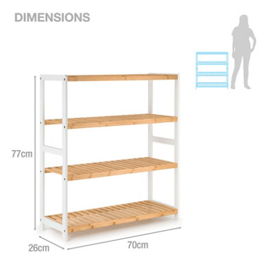 Woodluv 4-Tier Shoe Rack - 8