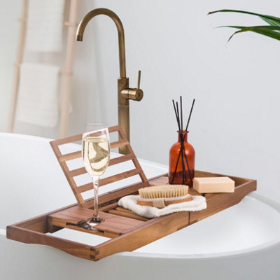 Woodluv Acacia Wood Luxury Bath Tray