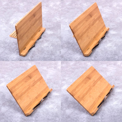 H&S Recipe Book Stand - Adjustable Text Or Recipe Book Holder - Stand