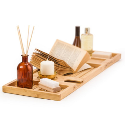 Woodluv Bath Tray Bath Caddy for Bathtub With Slot For iPad - 3