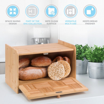 Large wooden 2024 bread box white rustic bread storage barn wooden bread bin Bread organizer Farmhouse kitchen decor