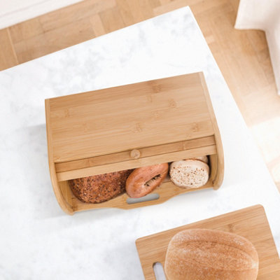 Large wooden bread box white rustic bread top storage barn wooden bread bin Bread organizer Farmhouse kitchen decor