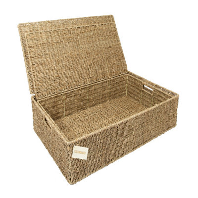 Water hyacinth underbed storage shop basket