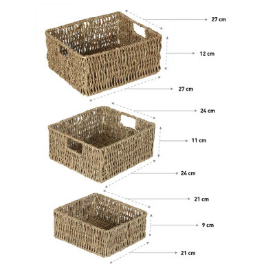 12 inch square storage baskets discount