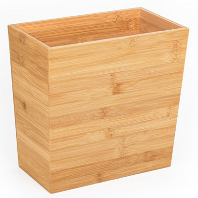 Waste Paper Bin - Wooden - Natural Coral | Crackpots – Tissue Box