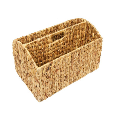 Woodluv Water Hyacinth Newspaper Magazine Holder Storage Rack