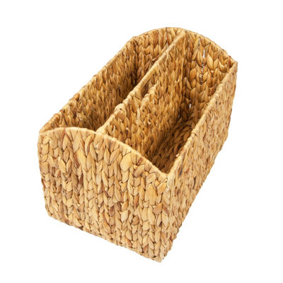 Woodluv Water Hyacinth Newspaper Magazine Holder Storage Rack