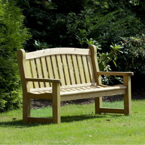 Woodshaw Appleton Wooden Garden Park Patio Bench Chair 3 Seater FSC Timber