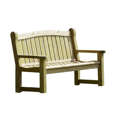 Woodshaw Appleton Wooden Garden Park Patio Bench Chair 3 Seater FSC Timber