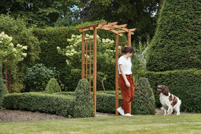 Woodshaw Wooden Thornton Rustic Garden Arch - L 1060 mm x W 1140 mm x H ...