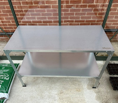 Woodside 2 Tier Galvanised Steel Potting Bench - 5