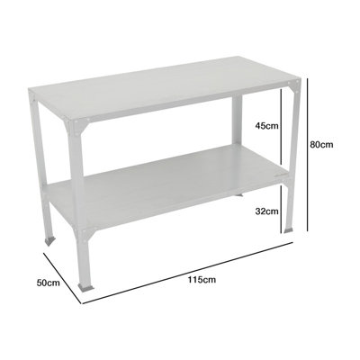 Woodside 2 Tier Galvanised Steel Potting Bench - 6