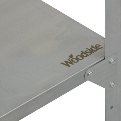 Woodside 2 Tier Galvanised Steel Potting Bench - 7