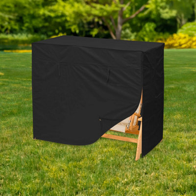 Woodside 3 Seater Garden Swing Cover BLACK - 4