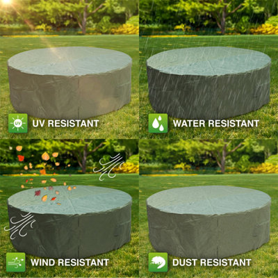 Woodside 6-8 Seater Round Patio Set Cover - 4