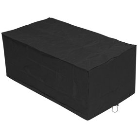 Woodside 6 Seater Rectangular Table Cover BLACK