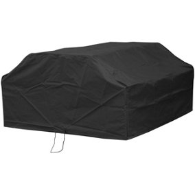 Woodside 6 Seater Square Picnic Table Cover BLACK