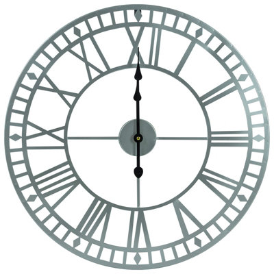 Woodside 60cm Garden Wall Clock - GREY