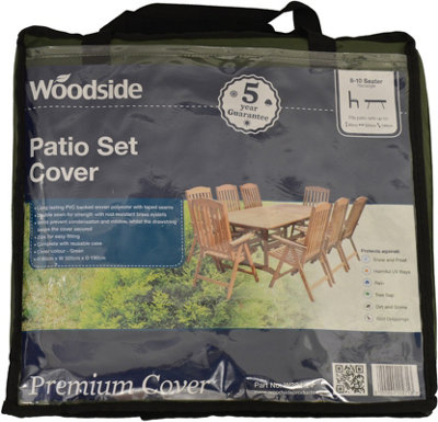 Woodside 8-10 Seater Rectangular Patio Set Cover - 3