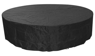 Woodside 8-10 Seater Round Patio Set Cover BLACK